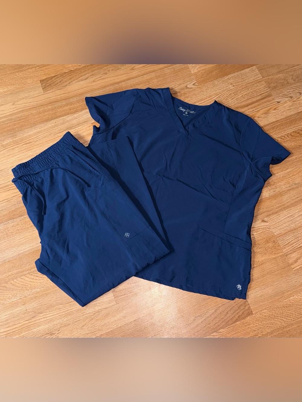 Easy Stretch Women’s Navy Scrub top and Pants set